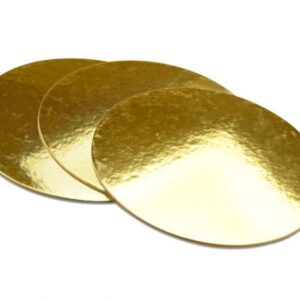 Cake Board/Drum Gold Round 10" (4mm thick)