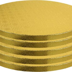Doric Cake Board/Drum Gold Silver Round 14"