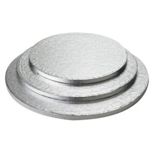Doric Cake Board/Drum Silver Round 18"